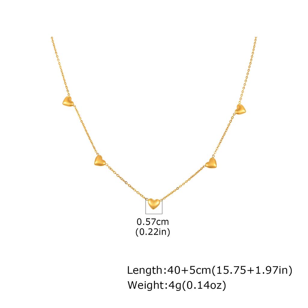 Jewelry Women'S Stainless Steel Gold Fine Necklace Flower Butterfly Heart Four Leaf Flower Element 228