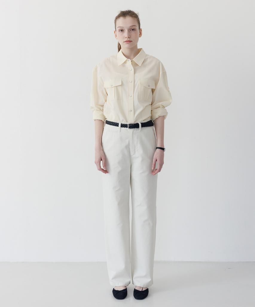 TTUDEMENT Coin Pocket Pants Ivory