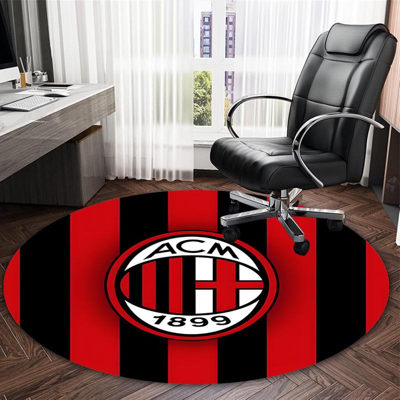 1pc A-AC Milan Carpet, Round Rug, Comfortable, Suitable for Entryways, Living Rooms, Office, And Bedrooms, Christmas Decoration