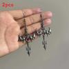 Vampire Jewelry Geometric Cross Pendant Earrings For Women Gothic Style