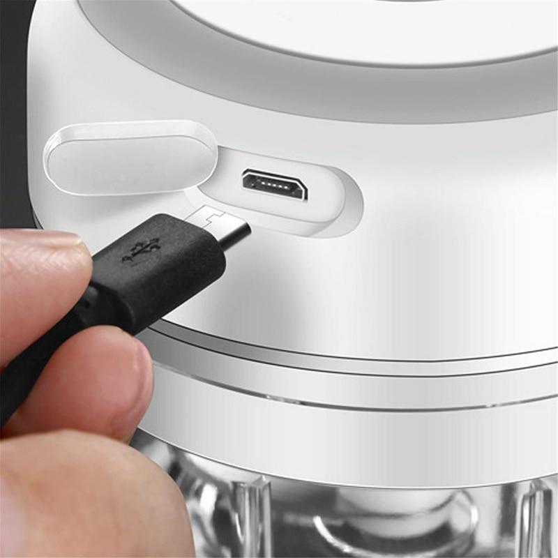 Electric Mini Garlic Chopper Electric Garlic Masher with USB Charging Food Slicer Processor