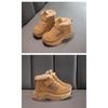 Kids Girls Winter Thickened Fleece Warm Velcro Sports Sneakers