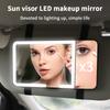 Car Sun Visor Makeup Mirror LED Touch Screen Adjustable Brightness Auto Interior Makeup HD Mirror With Magnifying Glass Interior Mirrors6