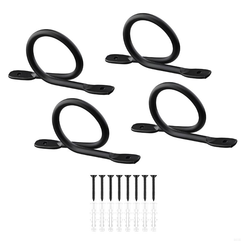 Heavy Duty Curtain Rod Brackets Curtain Rod Hook Curtain Hangers Metal Curtain Rod Holders with Screws for Home Office B03E