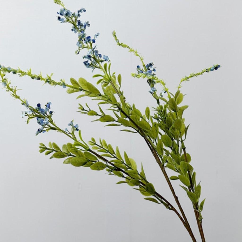 Mori-Stil Künstliche Blaue Schafgarbe - Einzelner Stiel Florale Kunst für Innen-Restaurantdekoration