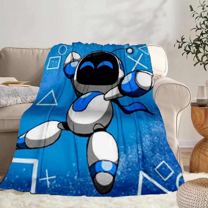 Weltraumabenteuer Astro Bot Tragbare Decke/Weiche Decke Bettwäschedecke Geeignet für Reisen Camping Wohnzimmer Büros Sofas Fan-Geschenke