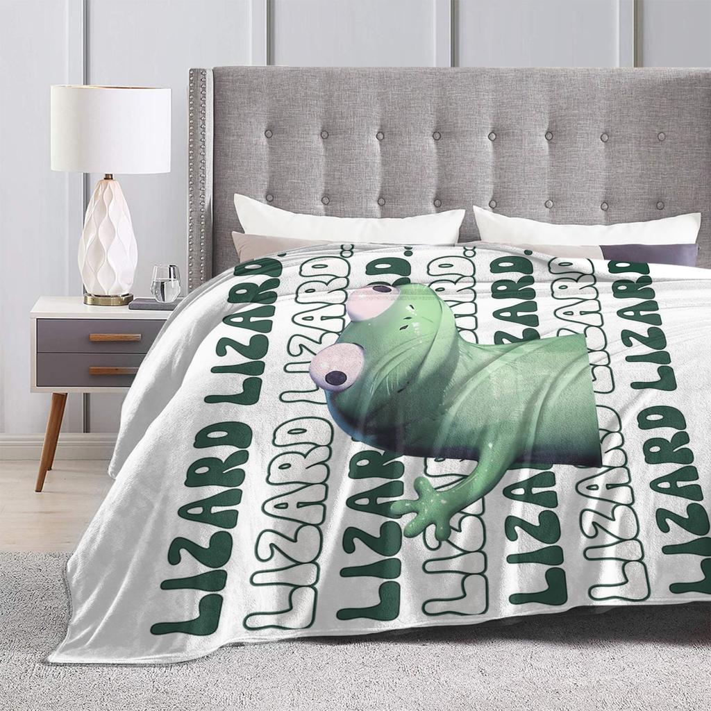 Tom Lucertola Lucertola Meme Coperte a Maglia Hoppers Coperta Plaid in Pile Casa Divano Copriletti Morbidi Caldi Stampati,