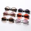 Trendy Round Punk Sunglasses UV Protection Oval Hip Hop Shades Retro Travel Streetwear Eyewear for Women & Men