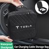 AMD1 Cable de Carga para Coche de Nueva Energía Caja de Almacenamiento Cargador Bolsa Portátil Para Model 3 Y 2023 S X Cybertruck Enrollador Highland Accesorio