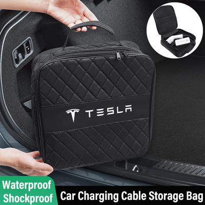 Nieuwe Energie Auto Laadkabel Opbergdoos Oplader Draagbare Tas Voor Model 3 Y 2023 S X Cybertruck Spoel Highland Accessoire
