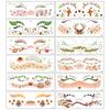 12pcs Art Decals Christmas Makeup Stickers Face Style Eye Makeup Design Eye Makeup Sticker Face Stickers Christmas Party