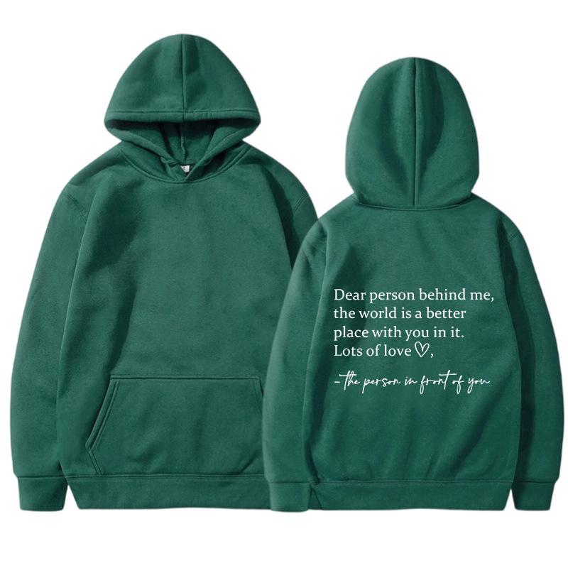 Plus Size XS-5XL European & American Drop Shoulder Hooded Sweatshirt
