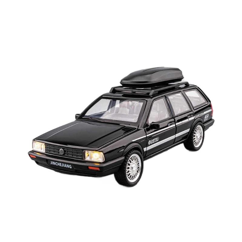 1/32 Volkswagen Santana Wagon Alloy Muscle Car Model Sound and Light Pull Back Children's Toy Collectibles Birthday Gift