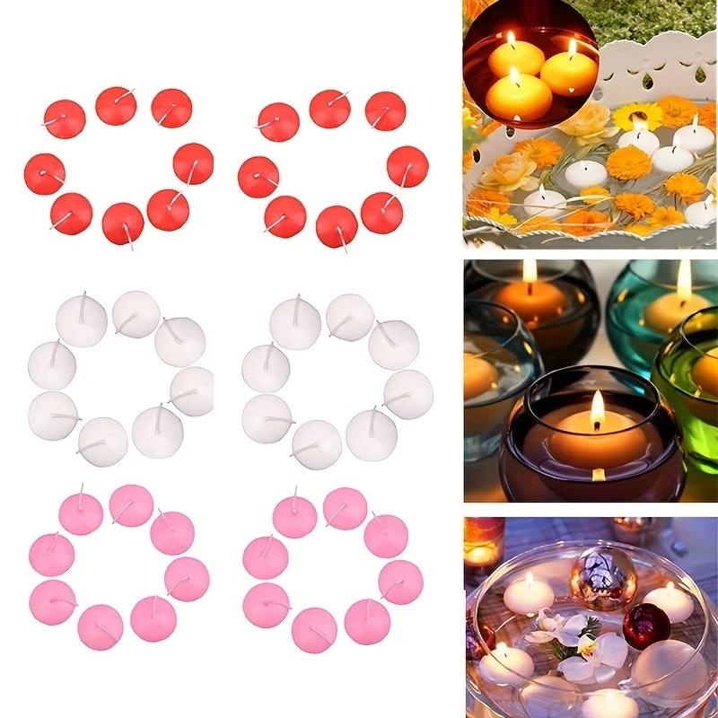 10Pcs Romantic Decor Floating Candles Round Smokeless Candles Wedding Party Home Hotel Decor Props