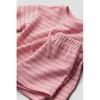 H M Lightweight Sweatshirt 2 Piece Set Light Pink Stripe