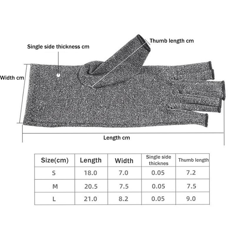 Arhtitis Gloves Men Women Therapy Compression Gloves Hand Arthritis Joint Pain Relief Health Care Half-Finger Wrist Gloves