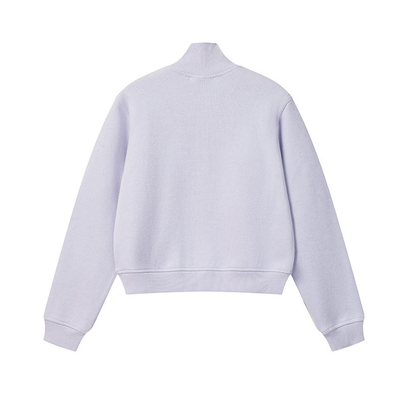 FILA Heritage Fashion Simple Classic Casual Versatile Comfortable Stand Collar Half-Zip Pullover Long Sleeve Sweatshirt F11W618221F-PU