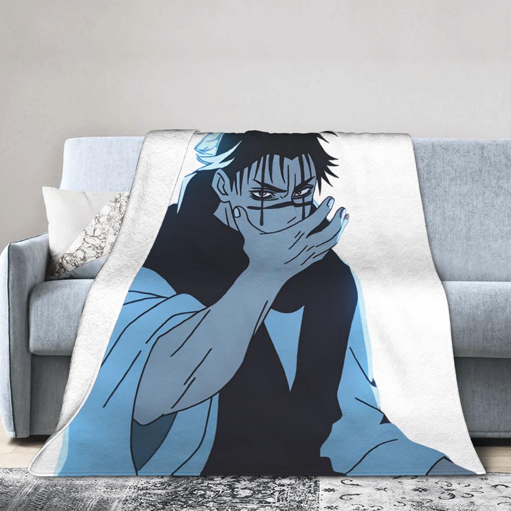 Choso Flanelldecke Kaisens Anime Lustige Überwurfdecken für Zuhause Hotel Sofa 150*125cm Bettüberwürfe