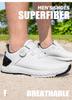 PGM Men's Golf Sneakers - Comfortable Shock Absorption with Knob Laces, Breathable, Anti-Slip, Height Increasing.