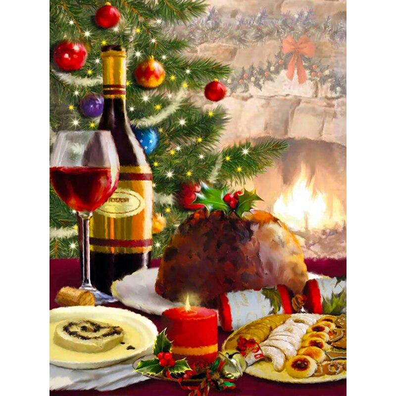 5D DIY Diamond Painting Christmas Tree Diamond Embroidery Cross Stitch Crafts Full Round Drill Home Decor Christmas Gift