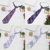 Lazy JK Ties Plaid Uniform School Student Necktie for Boy Girl Cosplay Neckwear