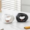 Nice Ceramics Black Essential Oil Incense Burner Aromatherapy Reed Diffuser Stove Home Beauty Salon Spa Candle Heating Holder