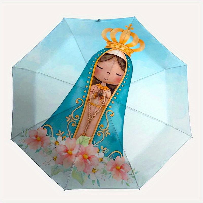 

1pc Virgin Mary, Crown Themed High-quality Umbrella,Automatic Opening and Closing Umbrella,Multi-functional Umbrella G0811257