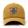 A Fun Classic Vintage Fire Station Badge Mens Baseball Cap with Adjustable Head Circumference and a Lightweight Curved Brim P