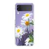 Phone Case For Samsung Galaxy Z Flip 3 4 5 Transparent Fold High Hard PC Shell For Galaxy Z Flip 3 5 Clear Cover Flower 12