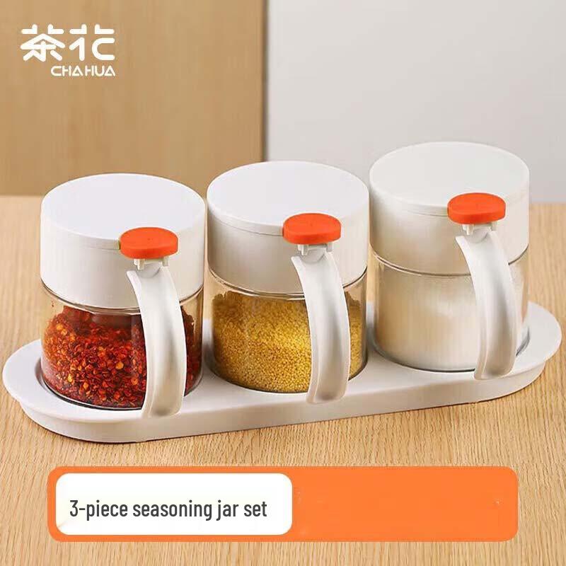 CHAHUA 3-Piece Glass Seasoning Jar Set