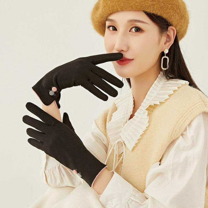 Winter warm gloves autumn and winter gloves outdoor cycling windproof and cold gloves winter kode velvet gloves