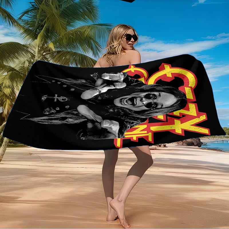 Ozzy Metal Legende Strandtuch Mikrofaser Strandtuch, Leicht und Schnelltrocknend, für Sommerreisen, Schwimmbad-Fan Geburtstagsgeschenk
