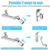 1080° Swivel Faucet Extender Sink Water Faucet Aerator 2 Mode Splash Water Kitchen Bathroom 360°Rotatable Spray Attachment