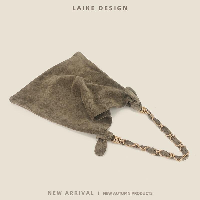 Women's Versatile Frosted Leather Tote Bag with Braided Rope Details - Large Capacity Shoulder Handbag