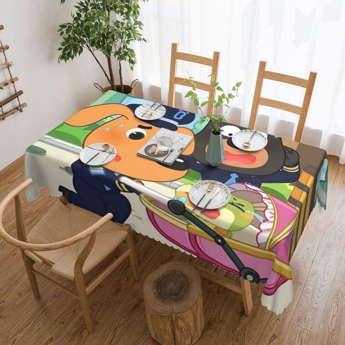 Sheriff Labrador Custom Rechthoekig Tafelkleed Waterdichte Tafelhoes voor Festival Feestdecoraties Tafelkleed 137x183cm