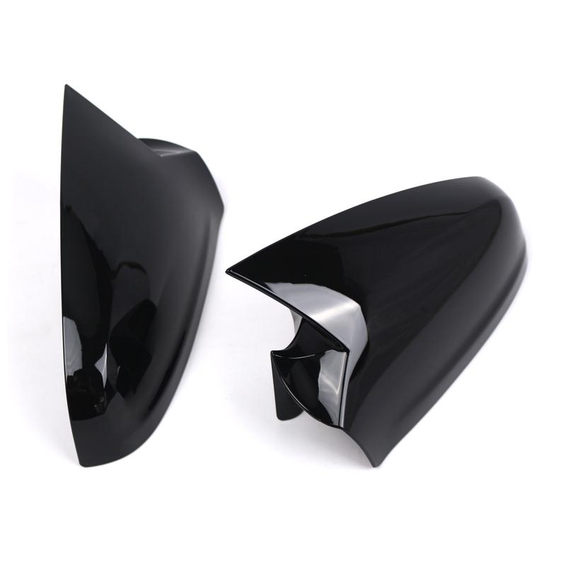 Pair Side Mirror Cover For Vauxhall Opel Astra H MK5 Door 2004 2005 2006 2007 2008 2009 Glossy Black Rearview Mirror Cover Caps