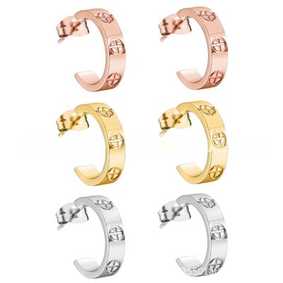 Fashion Fashion Clothing Earrings Letter Plus Signs with Diamond Accessories Studs