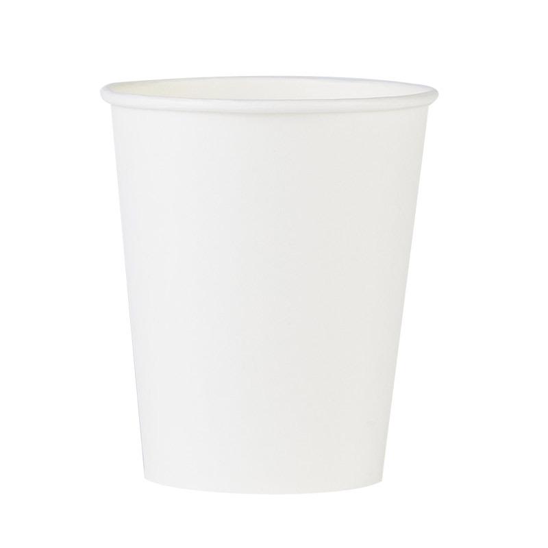 White Disposable Paper Cup - Thick, Solid Color for Home, Office, and Kindergarten Use