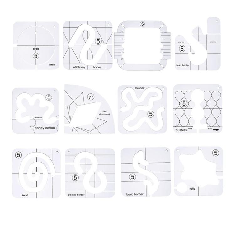 Sewing Patchwork Ruler Quilting Templates Sewing Stencils Acrylic DIY Patchwork