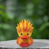 Duck Figurine Creative Ice/Fire Duck Statue Small Resin Animals Desktop Decorations For Home Office