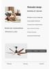 American Retro Smart Silent Ceiling Fan with Light, Large Five-Blade Design for Living Room or Restaurant