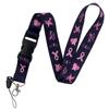 5pcs Support Phone Holder Ribbon Lanyard Neck Strap Quick Release Buckle for Keys and Phones Awareness Accessories