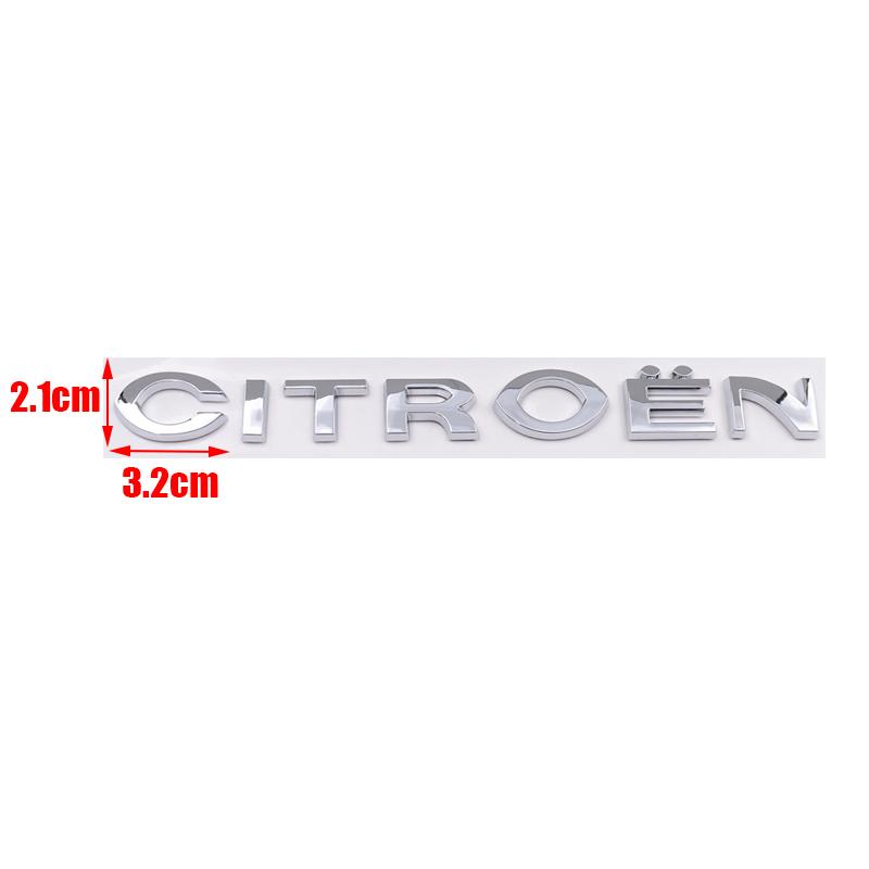 1 Stück 3D Citroen ABS Auto Heck Buchstaben Logo Stoßstange hinten Heckklappe Kofferraum Aufkleber Auto Heck Emblem Aufkleber Styling Zubehör