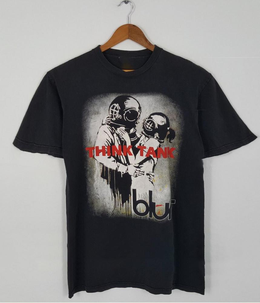 

BLUR Think Tank Британская Рок-Группа Хлопок Мужская Женская S-234XL Футболка MC592 Унисекс Футболка S