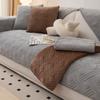Winter Plüsch Sofa Kissen Nordic Einfache Verdickte Nicht-slip hochwertige Leder Sofa Kissen Rückenlehne Abdeckung Schal Volle Abdeckung