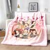 Reversible Soft Warm Blanket with Star Idol Group Design | Multicolor Geometric Pattern, Ideal for Home, Dorm, Office Naps, and Travel, Machine Washab