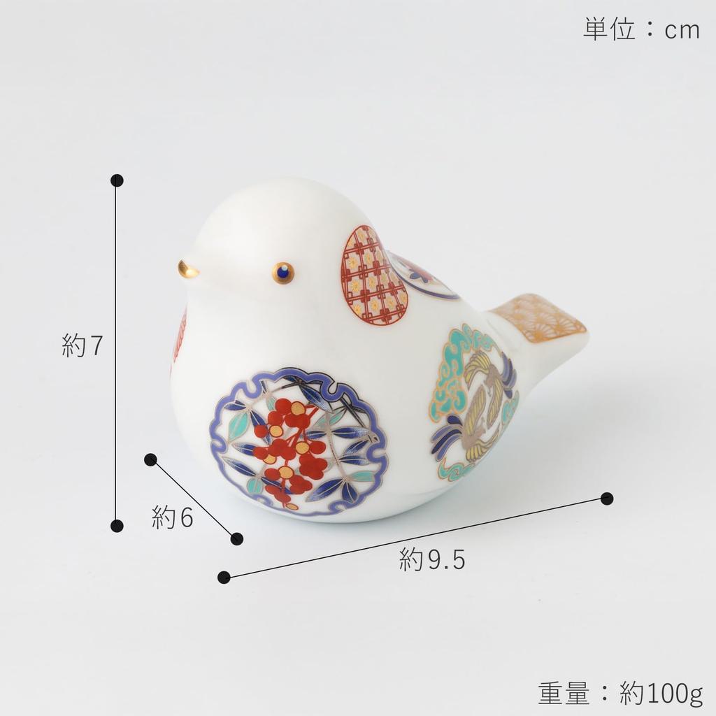 Momoco Bird Auspicious Bird Old Imari Small Bird Figurine Interior Decor Handcrafted by Artisans Arita Ware Stylish Decorative Porcelain Object