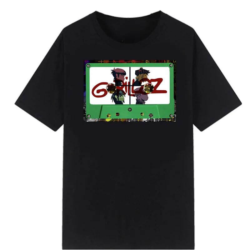 Harajuku Anime Shirt Gorillaz Tee Adult Great Quality Tshirt Retro Manga Graphic Tshirts Men Clothing Oversized T Shirt Mens Tee