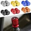 4pcs Car Wheel Tire Valve Caps Aluminum Airtight Covers for Mercedes Benz B/C/E/S Class A Class C200L GLC GLK New CLA GLA