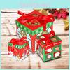 Delightful Three Piece Christmas Gift Box Set Featuring Cheerful Cartoon Design For Holidays